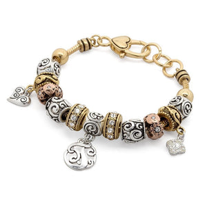 Charm Bracelet Initial T - Mimmic Fashion Jewelry