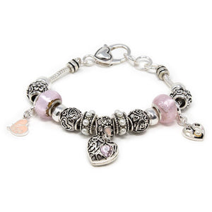 Charm Bracelet Love Mom Pink - Mimmic Fashion Jewelry