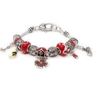 Charm Bracelet Silver Tone Firefighter - Mimmic Fashion Jewelry