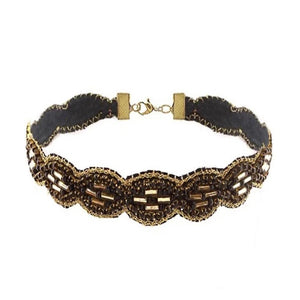 Choker Handmade Black Bead - Mimmic Fashion Jewelry