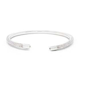 Crystals Mesh Bangle Rhodium - Mimmic Fashion Jewelry