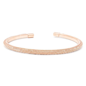 Crystals Mesh Bangle RoseGold Tone - Mimmic Fashion Jewelry