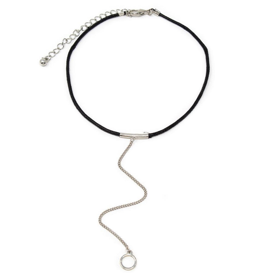 Double Silver Tone Net Choker - Mimmic Fashion Jewelry