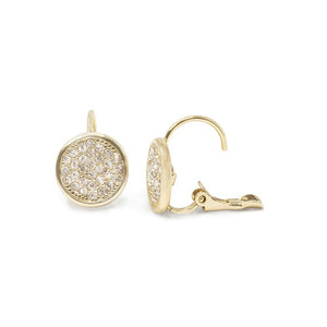 Earrings Round Pave - Mimmic Fashion Jewelry