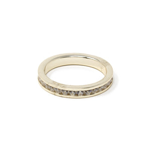 Eternity Clear CZ Ring Gold Plated - Mimmic Fashion Jewelry