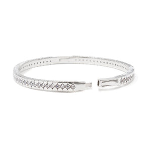 Eternity Crystal Bracelet Rhodium - Mimmic Fashion Jewelry