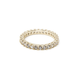 Eternity Ring Goldtone Pave - Mimmic Fashion Jewelry