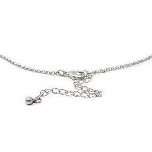 Filigree Disc Station Neck Rhodium Pl - Mimmic Fashion Jewelry