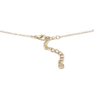 Gem Stone Slice Pendant Necklace Black - Mimmic Fashion Jewelry