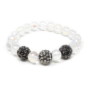 Glass Bead Pave Stretch Bracelets - Mimmic Fashion Jewelry