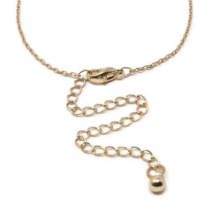 Gold Tone Necklace with Single Pearl - Mimmic Fashion Jewelry