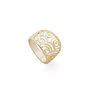 GoldTone Waves Ring - Mimmic Fashion Jewelry