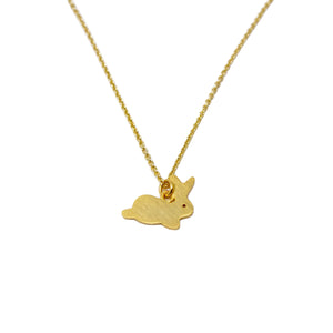 Handmade 20kt Gold Plated Bunny Necklace - Mimmic Fashion Jewelry