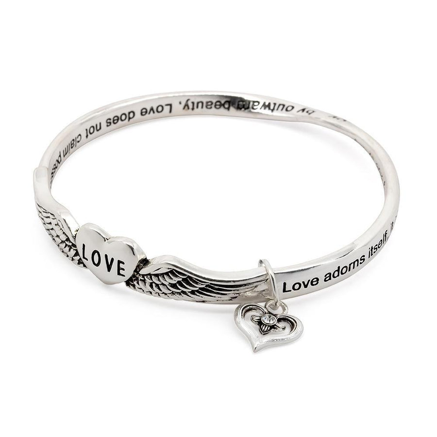 Inspirational Bangle Bracelet - Love - Mimmic Fashion Jewelry