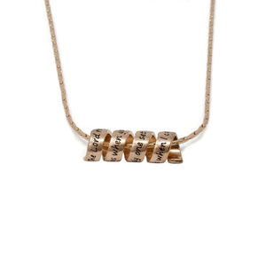 Inspirational Necklace - Footprint Gold Tone - Mimmic Fashion Jewelry