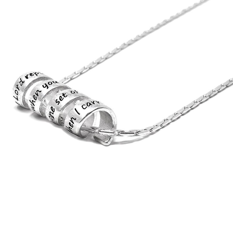 Inspirational Necklace - Footprint Silver Tone - Mimmic Fashion Jewelry