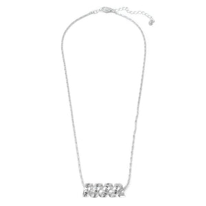 Inspirational Necklace - Footprint Silver Tone - Mimmic Fashion Jewelry