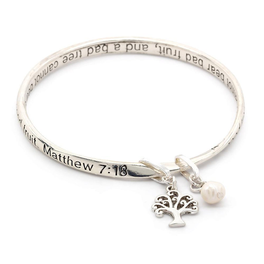 Inspirational twisted Bangle TreeOfLife - Mimmic Fashion Jewelry