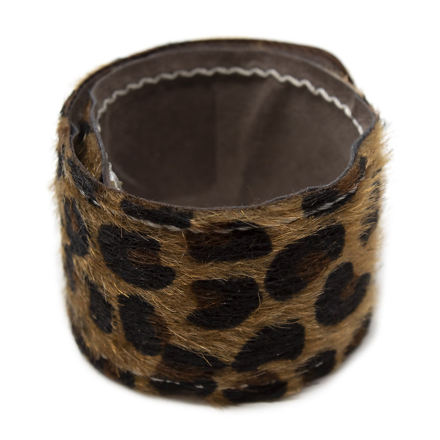 Leopard Print Wrap Bracelet Brown - Mimmic Fashion Jewelry