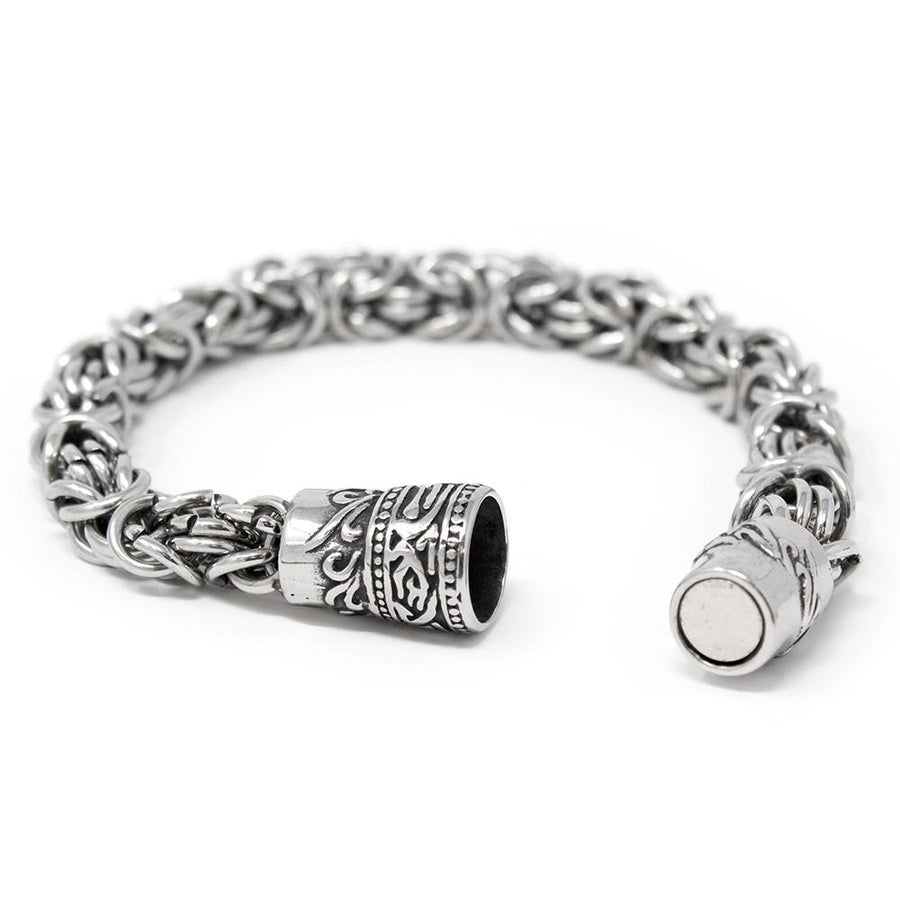 Men's Stainless Steel Byzantine Chain Bracelet - Mimmic Fashion Jewelry