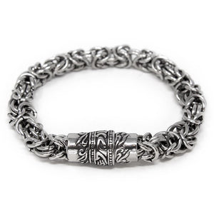 Men's Stainless Steel Byzantine Chain Bracelet - Mimmic Fashion Jewelry