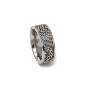 Men's Stainless Steel Mesh Ring - Mimmic Fashion Jewelry
