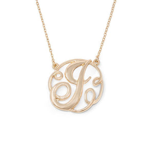 Monogram initial Necklace J GoldTone - Mimmic Fashion Jewelry