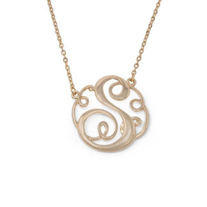 Monogram initial Necklace S GoldTone - Mimmic Fashion Jewelry