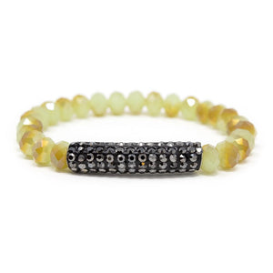 Multi Stretch Bracelets with Olive Suede - Mimmic Fashion Jewelry