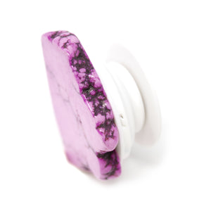 Natural Shape Stone Phone Grip Pink - Mimmic Fashion Jewelry