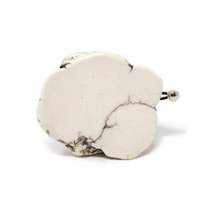 Natural Shape Stone Phone Grip White - Mimmic Fashion Jewelry