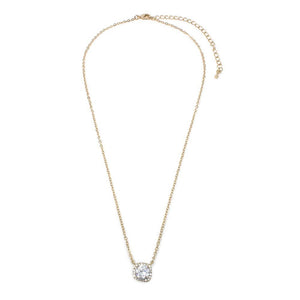 Necklace Rounded SQ CZ Station - Mimmic Fashion Jewelry