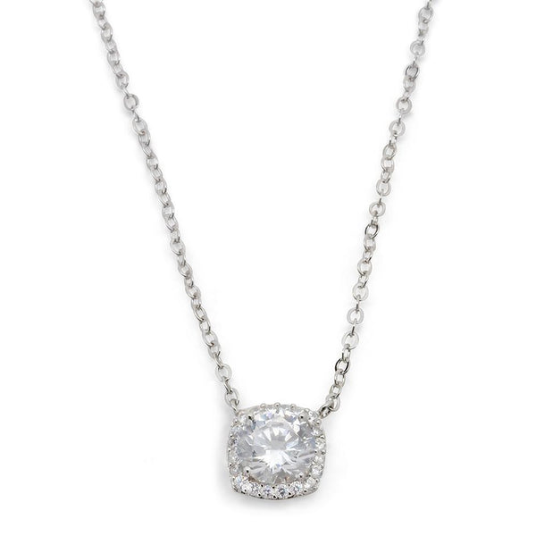 Necklace Rounded SQ CZ Station