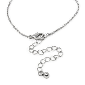 Necklace 3 Pearl Station Silver Tone - Mimmic Fashion Jewelry