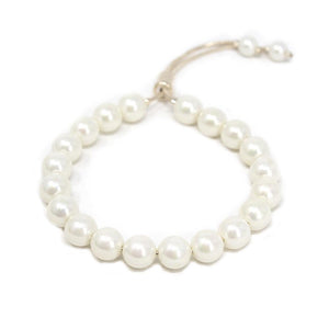 Pearl Bead Adjustable Sliding Bracelet - Mimmic Fashion Jewelry