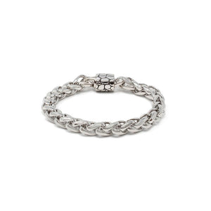 Rhodium Bracelet with Magnetic Clasp - Mimmic Fashion Jewelry