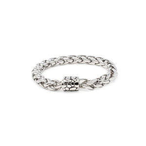 Rhodium Bracelet with Magnetic Clasp - Mimmic Fashion Jewelry