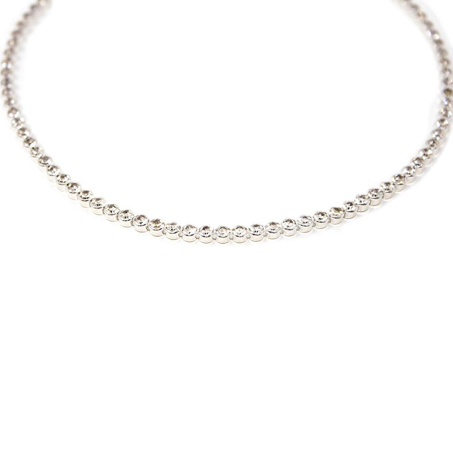 Round Clear Crystal Necklace - Mimmic Fashion Jewelry