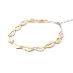 Sea Shell Rope Choker Beige - Mimmic Fashion Jewelry