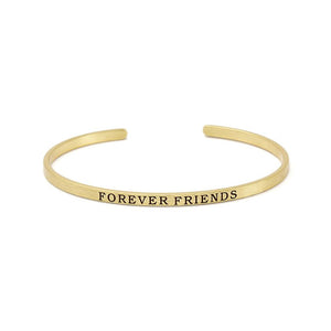 Stacka Brushed Brass Bangle FOREVER FR 3MM Gold Plated - Mimmic Fashion Jewelry