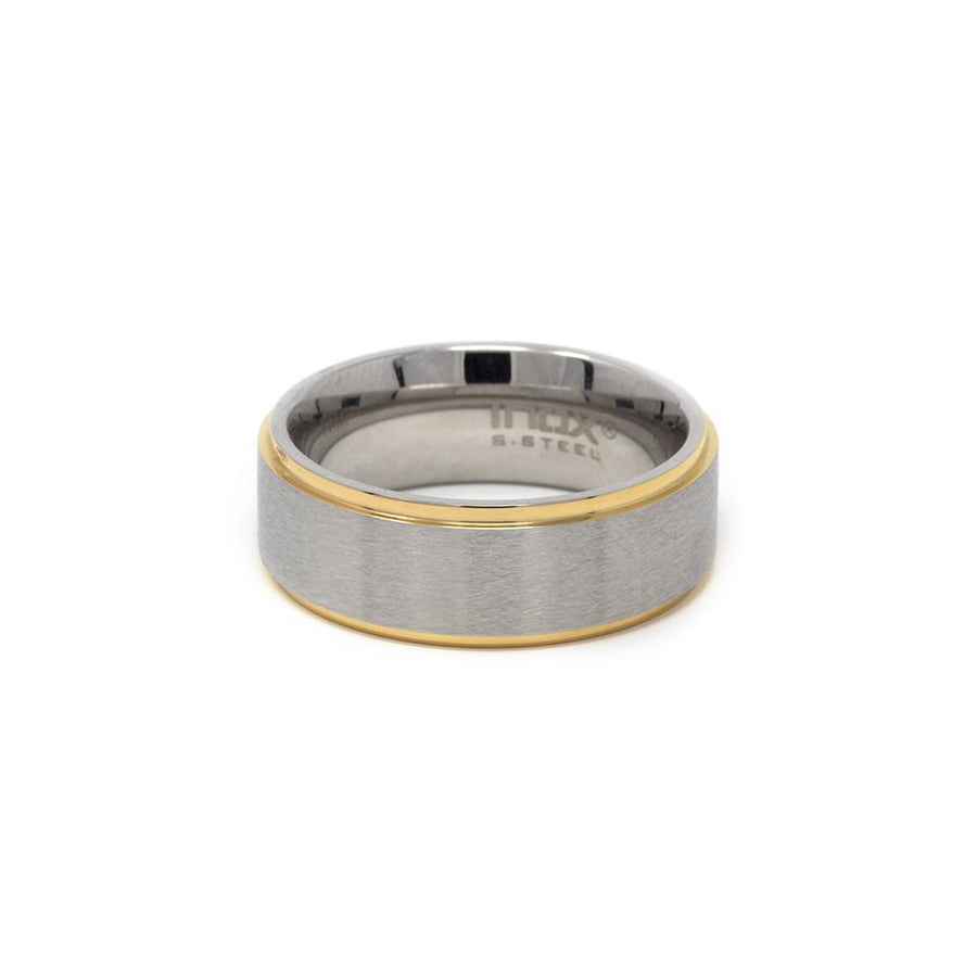 Stainless St Band Ring Silver/Gold T - Mimmic Fashion Jewelry