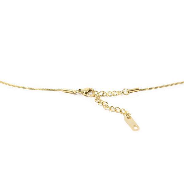 Stainless St Bow Choker Necklace Gold Pl