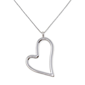 Stainless St Open Heart Long Neck - Mimmic Fashion Jewelry