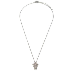 Stainless St Pave Girl Necklace - Mimmic Fashion Jewelry