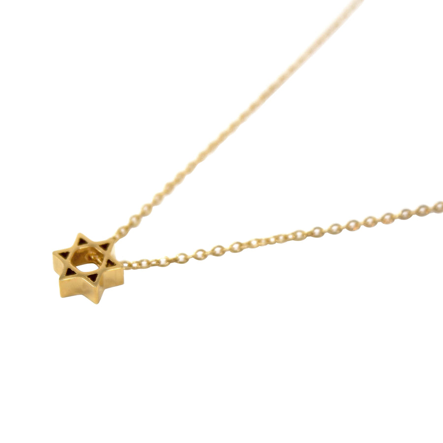 Stainless St Star of David Necklace Gold Pl - Mimmic Fashion Jewelry