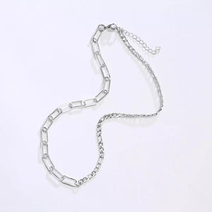 Stainless Steel 18" PaperClip and Franco Chain Necklace