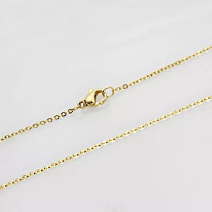 Stainless Steel 18In Chain Necklace Gold Plated