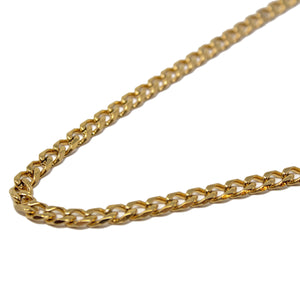 Stainless Steel 18K Gld Pl Curb Chain Necklace - Mimmic Fashion Jewelry