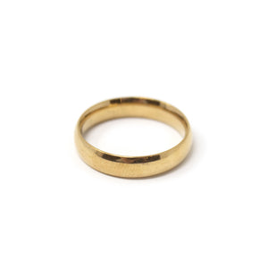 Stainless Steel 18K Gold Pl Band Ring 4MM - Mimmic Fashion Jewelry