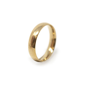 Stainless Steel 18K Gold Pl Band Ring 4MM - Mimmic Fashion Jewelry